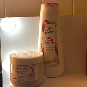 Dove Sugar Cookie Sprinkle Body Wash and Scrub Set